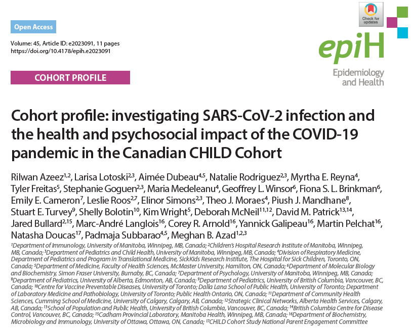 MeghanAzad's tweet photo. π New Paper from the #THRiVElab & @CHILDSTUDY!
1462 CHILD families joined our study about the #COVID19 pandemic's direct & indirect effects on health & wellbeing... π§΅
We have #somuchdata - and we'd love you to use it!
https://t.co/y8NNJ42m95 https://t.co/wPrk5EF5X2