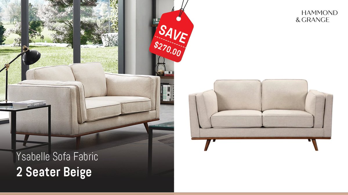 hammondgrange's tweet photo. Lounge in style with the Ysabelle Sofa Fabric 2 Seater Beige - the perfect addition to any modern living room! 💫

https://t.co/sqZ1SkJQ7I

#hammondandgrange #homefurniture #sofa #livingroomfurniture #2seatersofa  #funitureathome #homefurnitureonline #homefurnitureideas https://t.co/BBNuWJogrn