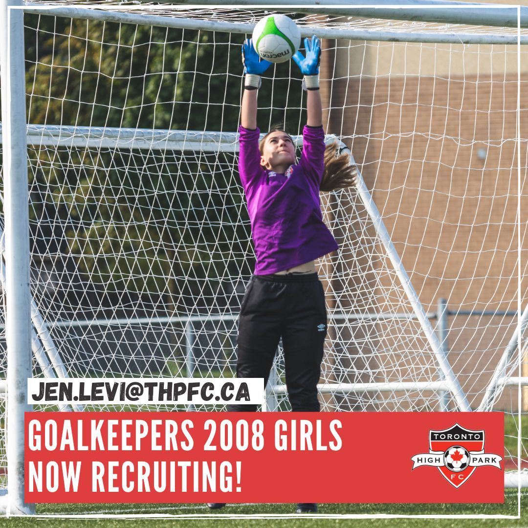 Calling all young goalkeeping talents born in 2008! 🧤 Join THPFC's dynamic U16 girls' team and showcase your skills between the posts. Are you ready to defend the goal and make unforgettable saves? Reach out to Coach Jen jen.levi@thpfc.ca to complete the squad! ⚽️ #THPFC