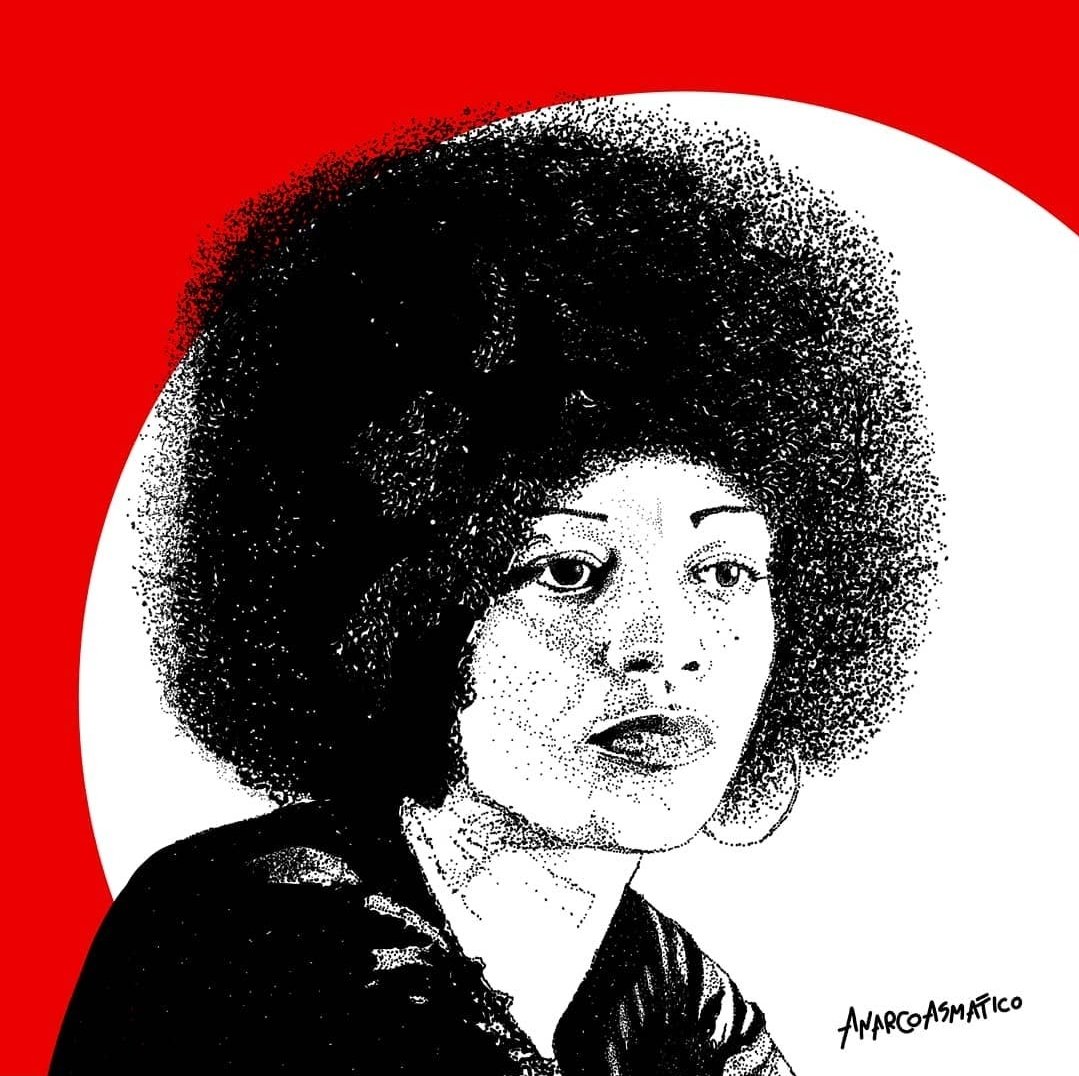 e quando eu fiz a angela davis em pontilhismo