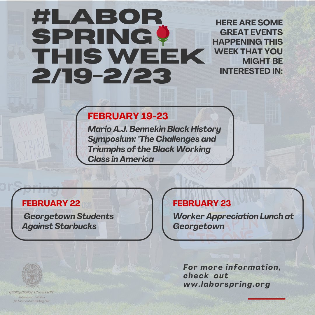 What's happening in #LaborSpring this week? Check out our public events list and attend an event near you! docs.google.com/spreadsheets/d…