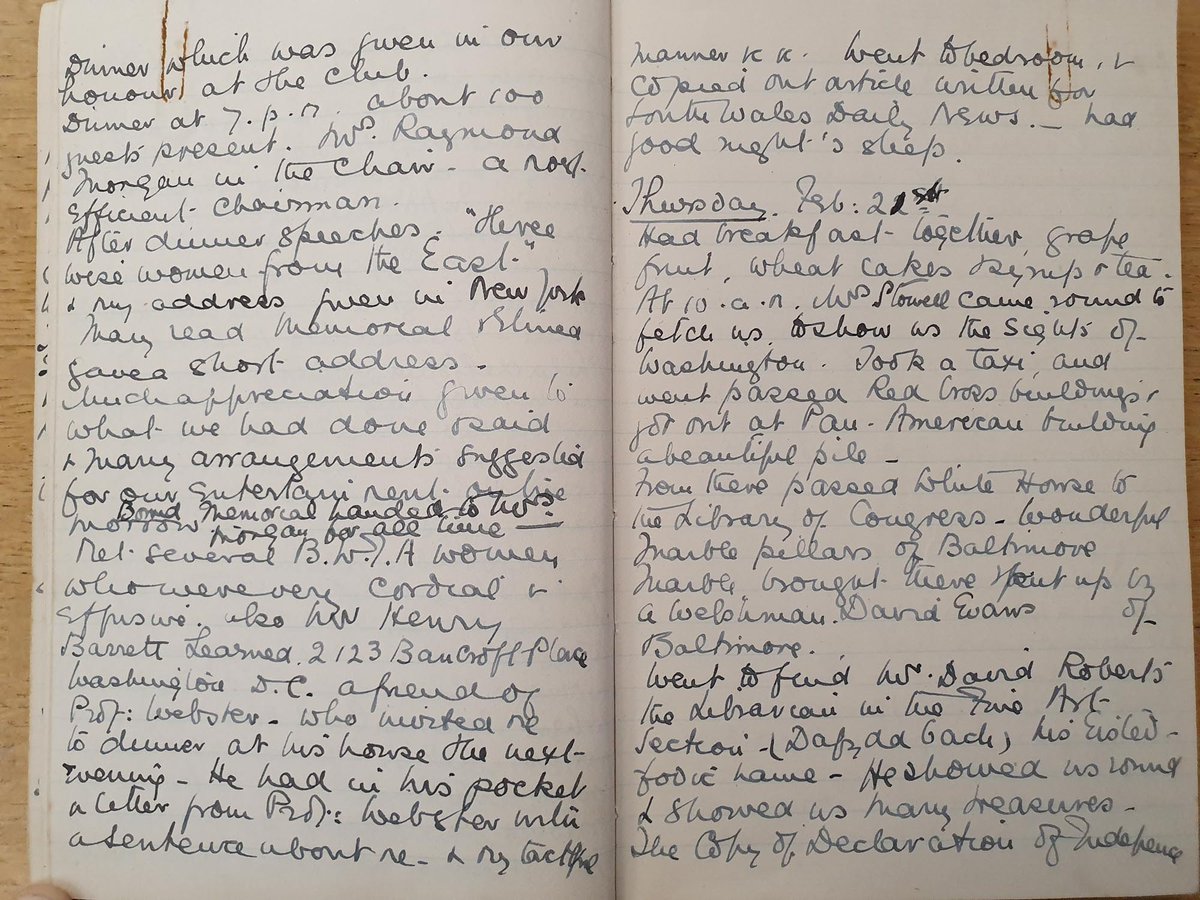 WCIA_Wales's tweet image. #OnThisDay #OTD 100yrs ago, 21 Feb 1924, Wales’ #WomensPeacePetition 2 #America was presented in #WashingtonDC at University #Women’s Club, followed by meeting @WhiteHouse US President Coolidge &amp;amp; Secretary Hughes. #AnniesDiary100 @pplscollection records: 

wcia.org.uk/academi-heddwc…