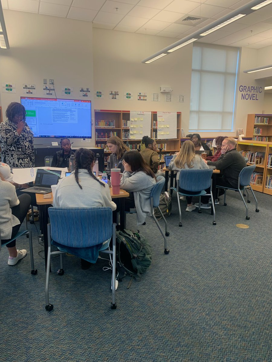 GreenESLeaders's tweet photo. A huge thank you to our @TheLeaderinMe Coach @Pgwbrownleads for the awesome training today with our action teams. Thank you for helping us elevate our work with our SIP! #LEADingwithoutLimits https://t.co/O6LKQGv4KS