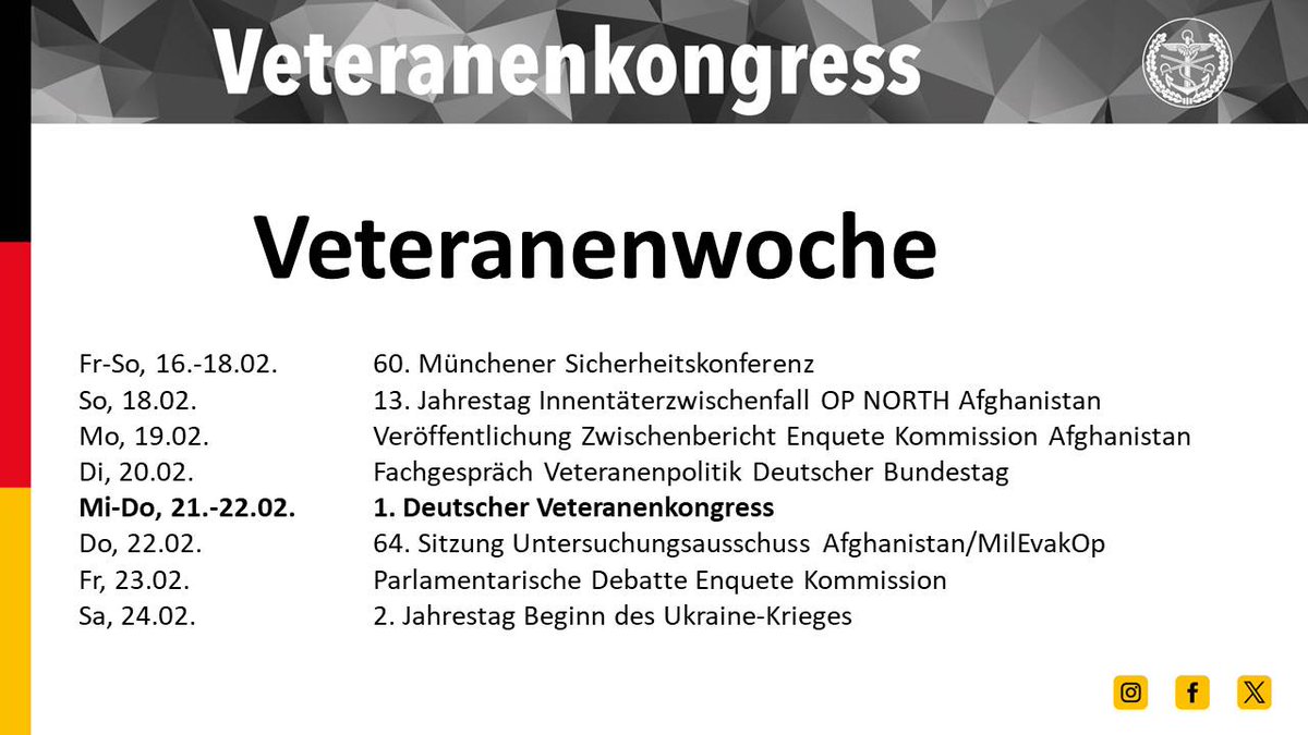 dbwv.de/multimedia/fue… #Veteranenkongress Los geht's! #Veteranenkultur #Veteranenpolitik #DieUnsichtbarenVeteranen