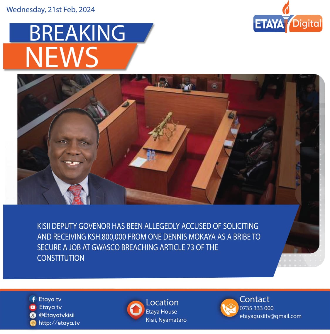 daniel_osindi96's tweet photo. Kisii county Mambo imechemka 
If the grounds are substantiated, then DG Monda will be heading home
@EtayaTvKisii https://t.co/rACcYLaVUI