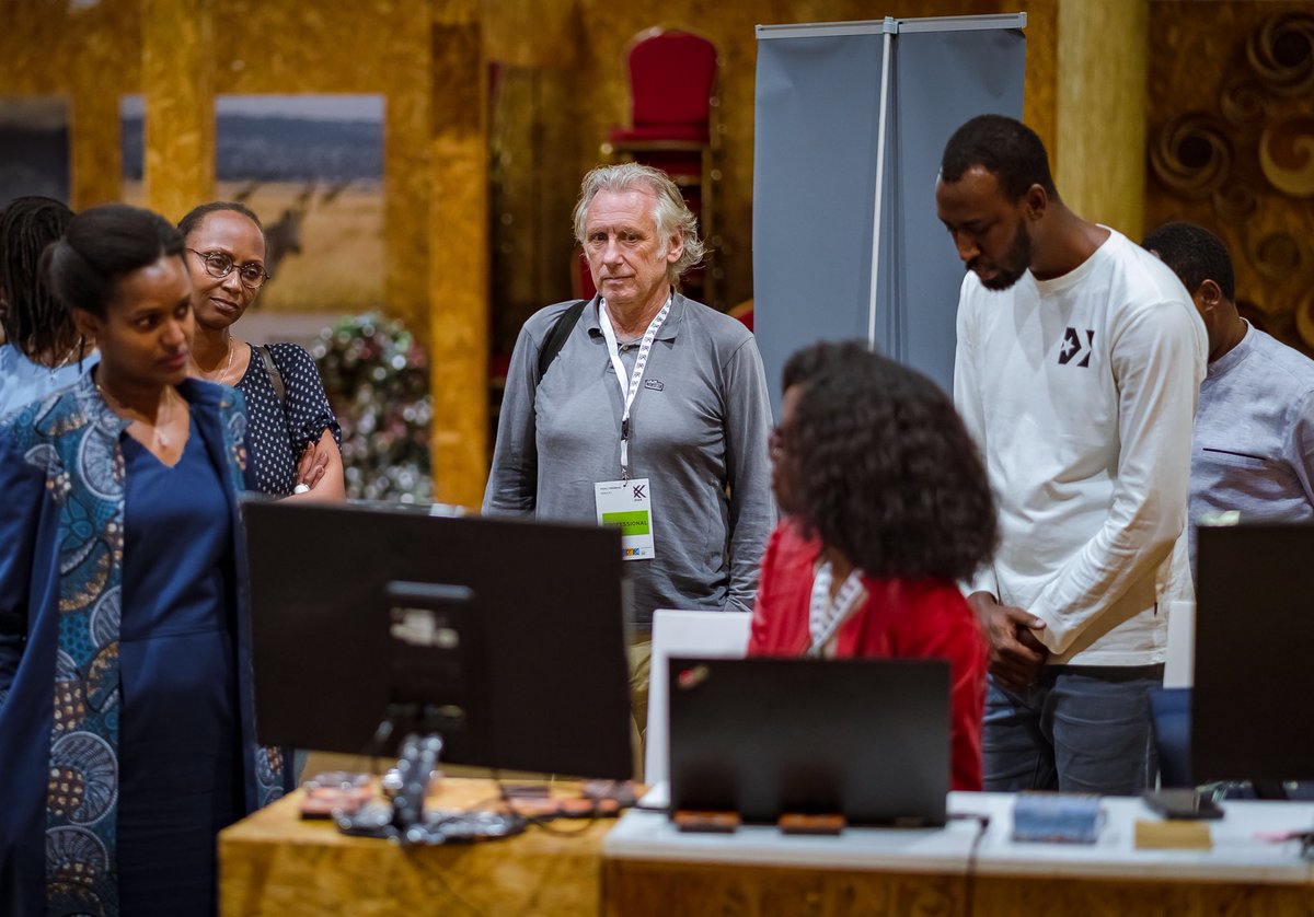 k_triennial's tweet photo. Last night, the opening ceremony of the Arts &amp; Tech exhibition at #KigaliTriennial2024 was graced by the presence of  the Mos @XandrineUmutoni 
This specific exhibition will be open until the end of the triennial and it is free, pass by and get a glimpse of the art sector future. https://t.co/EtMJe7yW9R