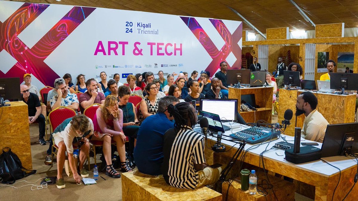 k_triennial's tweet photo. Last night, the opening ceremony of the Arts &amp; Tech exhibition at #KigaliTriennial2024 was graced by the presence of  the Mos @XandrineUmutoni 
This specific exhibition will be open until the end of the triennial and it is free, pass by and get a glimpse of the art sector future. https://t.co/EtMJe7yW9R