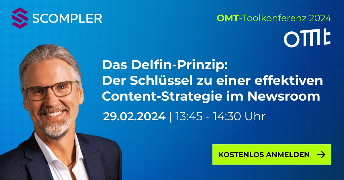 Wir sind bei Deutschlands größter Toolkonferenz dabei! Was es für eine zielgerichtete Content-Strategie braucht, verrät Mirko Lange auf der OMT-Toolkonferenz. Schaltet Euch online dazu und entdeckt die Vorträge von mehr als 20 Anbietern 👉 hubs.ly/Q02lD7rS0
