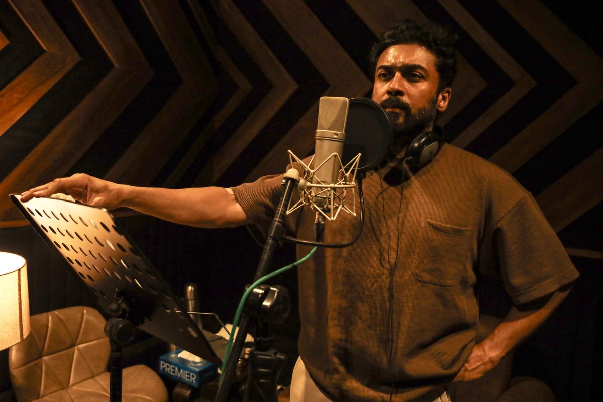 StudioGreen2's tweet photo. His presence set our screens on fire, and now his voice will rule us all ❤️‍🔥

Dubbing begins 🎙 for our #Kanguva 🦅at the newly commenced, world class post-production studio @AadnahArtsOffl 🔥

@Suriya_offl @thedeol @DishPatani @directorsiva @ThisIsDSP @GnanavelrajaKe @UV_Creations @KvnProductions @PenMovies @NehaGnanavel @saregamasouth