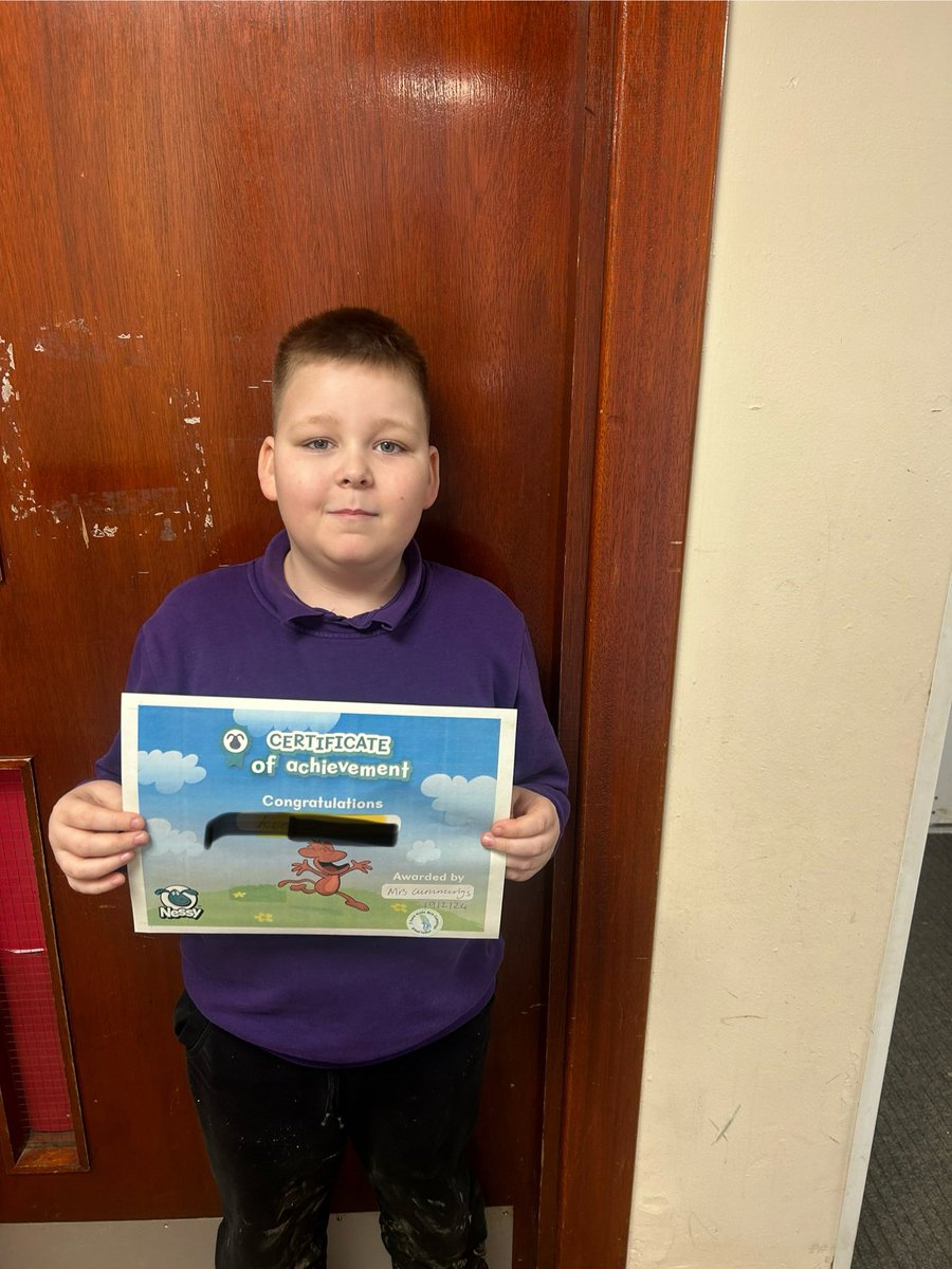 Huge well done to this clever boy who has worked extremely hard and now completed the Nessy Reading and Spelling programme!👏🏻👏🏻👏🏻<a href="/beanxmissrisk/">Miss Risk</a>  <a href="/NessyLearning/">Nessy</a>