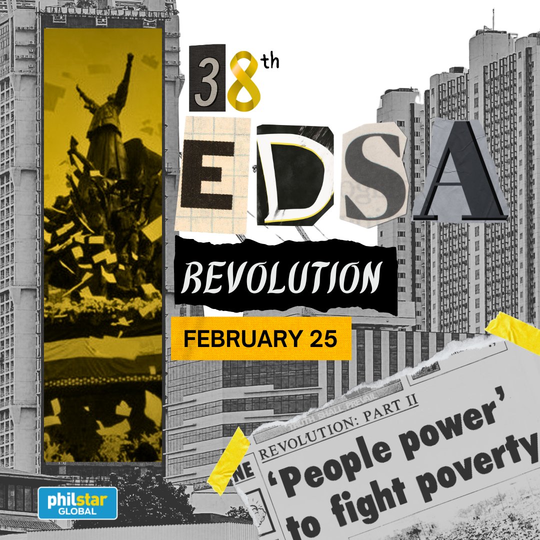 WE WILL NEVER FORGET Today we commemorate the 38th anniversary of the EDSA People Power Revolution. 38 years ago the Filipino people took a stand against the dictatorship of former president Ferdinand Marcos Sr.