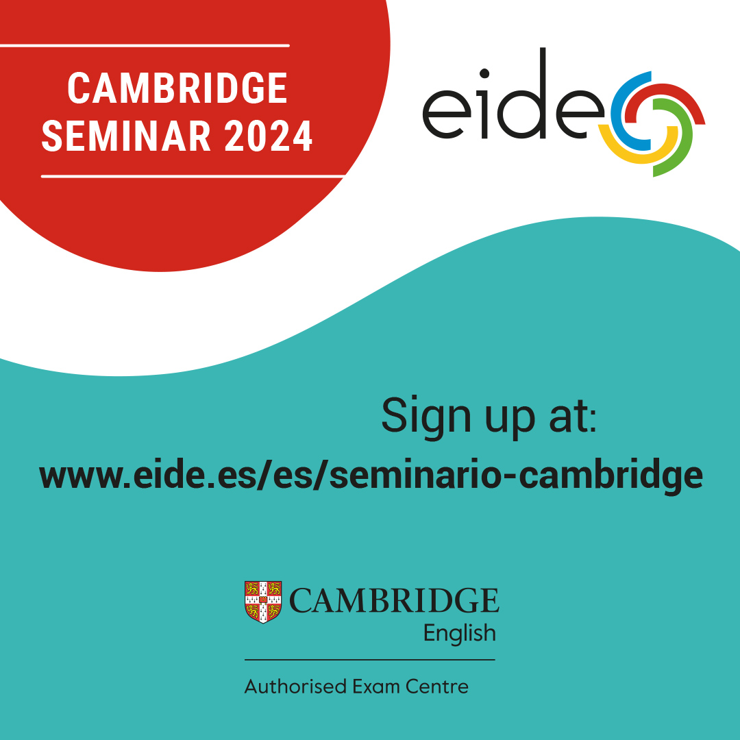 📷 Exciting News! 📷 Join EIDE's Exclusive Cambridge English Seminar for Preparation Centres! 📷📷. Mart 1st at 10.15 in EIDE Santurtzi. 📷 📷Sign up now: bit.ly/3OQHqK9! 📷📷 #CambridgeSeminar #EnglishTeaching #CambridgeEnglish
