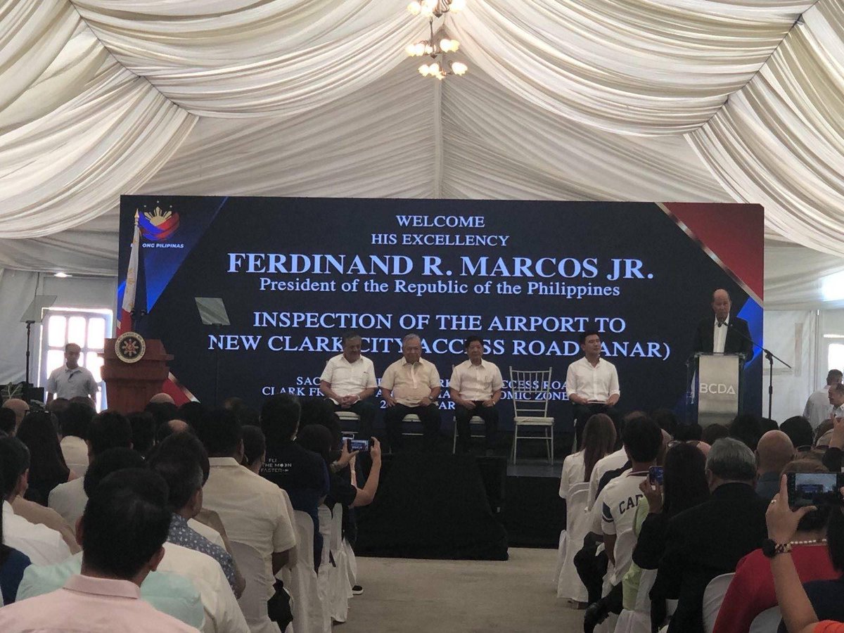 Ininspeksyon ngayong miyerkules ni Pangulong <a href="/bongbongmarcos/">Bongbong Marcos</a>  ang Airport to New Clark City Access Road (ANAR) sa Mabalacat, Pampanga kung saan inatasan niya ang Bases Conversion and Development Authority (BCDA) na tiyakin ang napapanahong pagtatapos ng proyekto.

#PBBMGoodNews