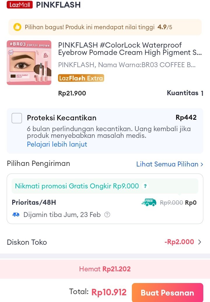 Minjae_yi's tweet image. Combo voc kebut

PINKFLASH #ColorLock Waterproof Eyebrow Pomade Cream High Pigment Smudge-proof Long-lasting Non-caking Soft Smooth Quick-drying Shaping
s.lazada.co.id/s.LgVw5?cc

Tempel disini ambil dr hal Lazcoin 
s.lazada.co.id/s.kKOFI?cc