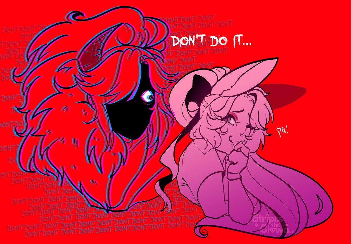 「I don't think that Phoenixx likes being 」|The Latte Clown (Chibi Comms Open)💛💙のイラスト