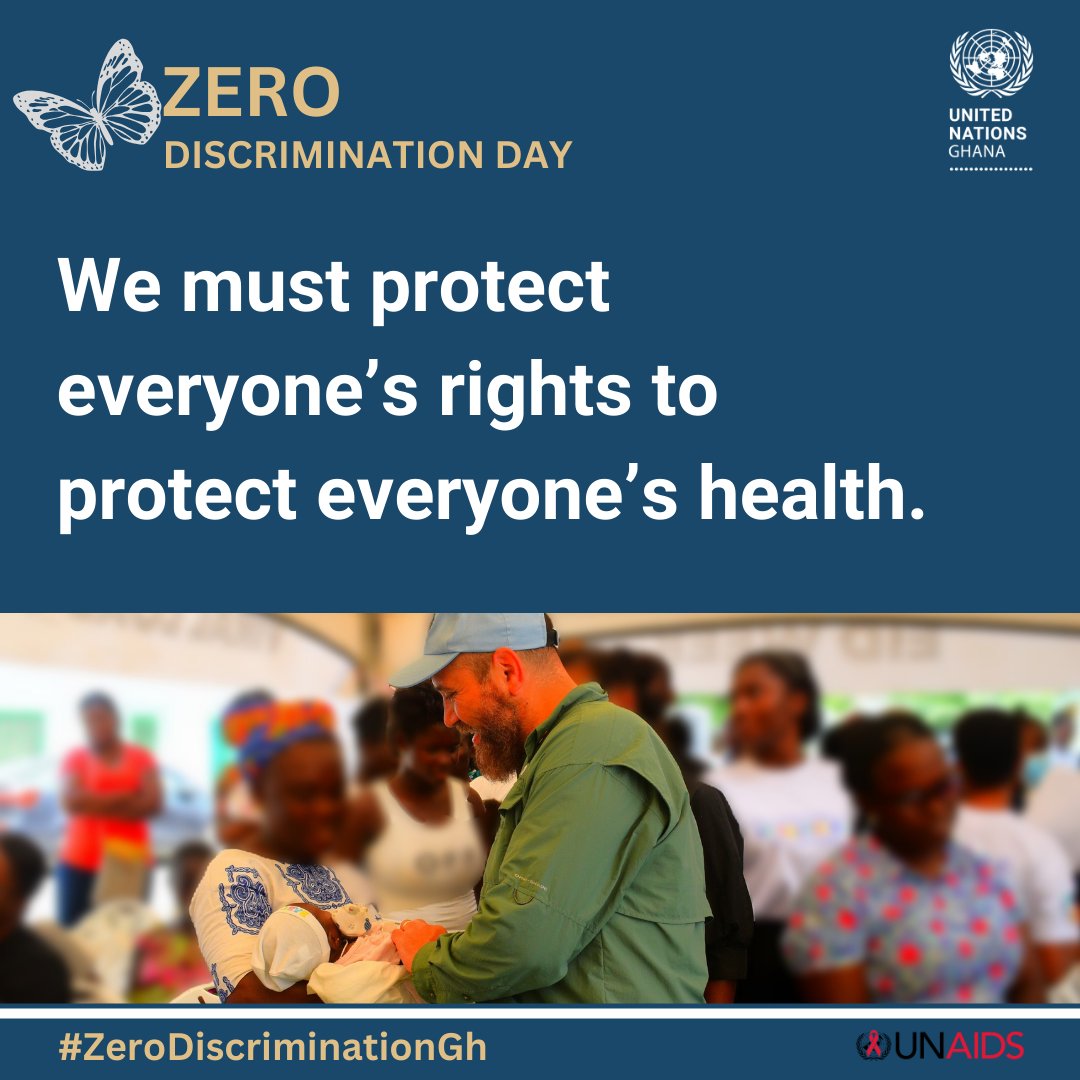 UNinGhana's tweet photo. Day 1⃣ of our 10-Day campaign.

The message is simple: "To protect everyone's health, protect everyone's rights"
Let's advocate for #ZeroDiscriminationGh ahead of #ZeroDiscriminationDay on 1 March. https://t.co/unn2eWviCM
