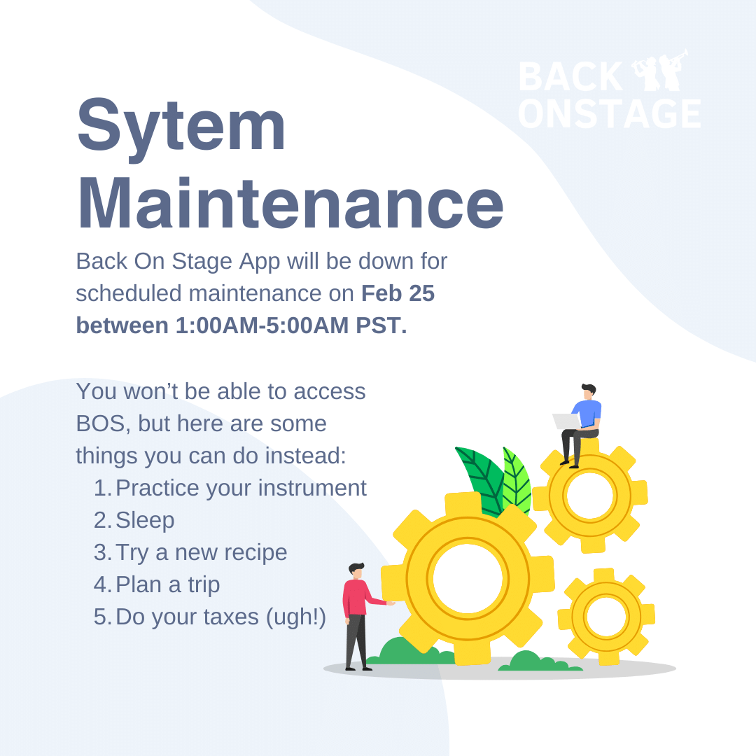 PSA: We'll be down for maintenance on FEB 25 from 1:00AM - 5:00AM PST. We apologize for any inconvenience while we take a moment to catch up with all the modern technology!