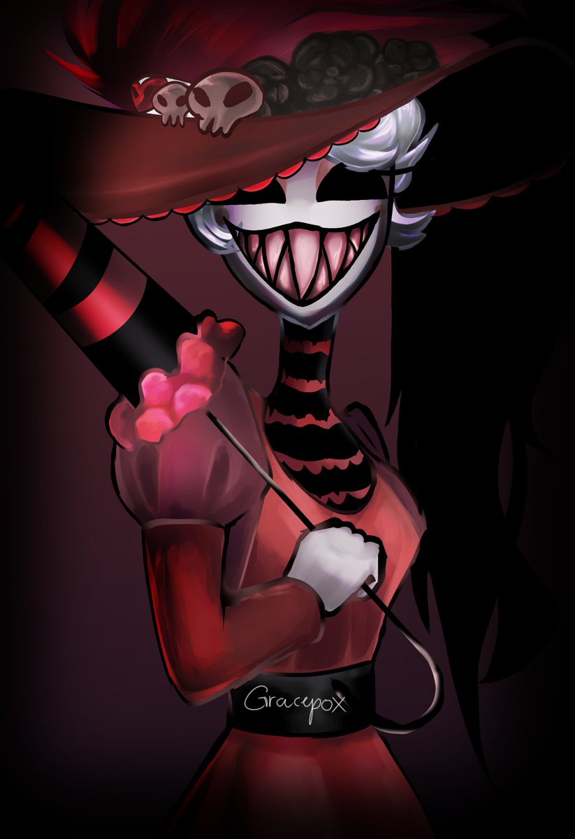 gracepoxxe's tweet photo. I present you, Rosie from #HazbinHotel . 
An art request by my friend.

#rosiehazbinhotel #HazbinHotelRosie #fanart #HazbinHotelFanart https://t.co/uTXThPa3Yn