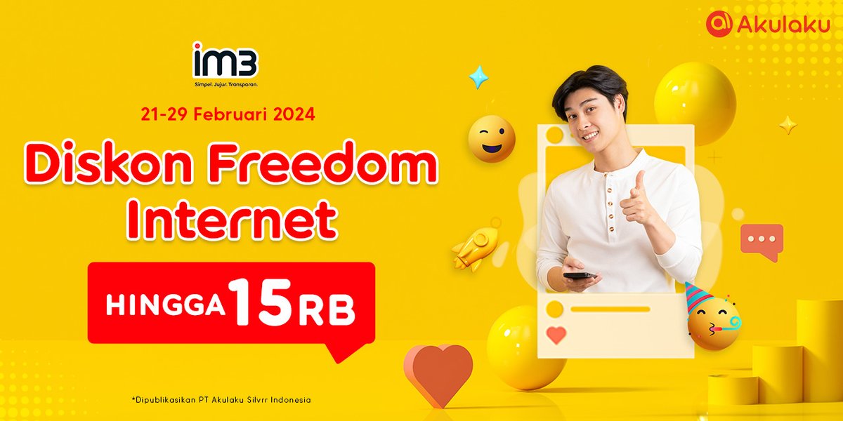 akulakuID's tweet photo. Masih jaman minta hotspot??🤭
Kan ada DISKON FREEDOM INTERNET HINGGA 15RB dari Indosat bosquee😲💸
Klik di sini >> https://t.co/tqTL4REXXL
#PromoVirtual #Indosat #PaketData #DiskonKuota #AkulakuIndonesia https://t.co/n5SdwwiFhQ
