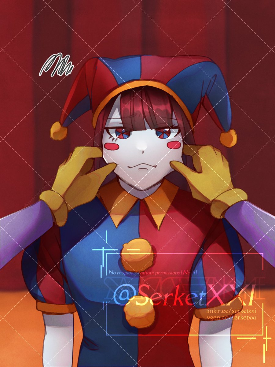 serknoire's tweet photo. Pinch the face! -Jax
#serketxxisart #theamazingdigitalcircus #tadc #pomni #xddcc https://t.co/a4eybEUEV5