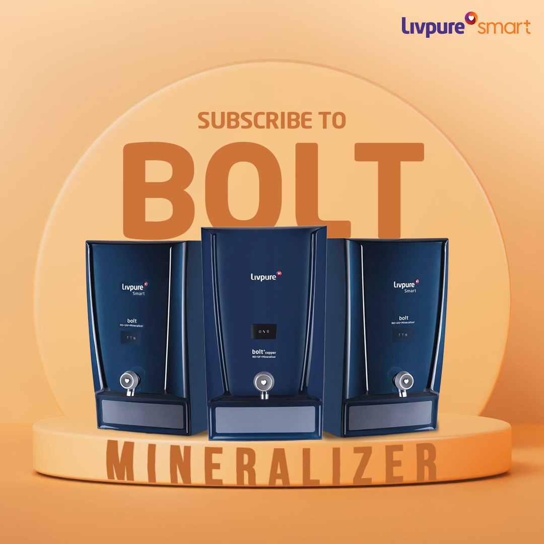 Ready. Set. Bolt! Have mineral-rich and copper-infused water for healthy skin, hair, bones & more. #SubscribeToday on Livpure Smart. #LivpureSmart #Livpure #LivpureWater