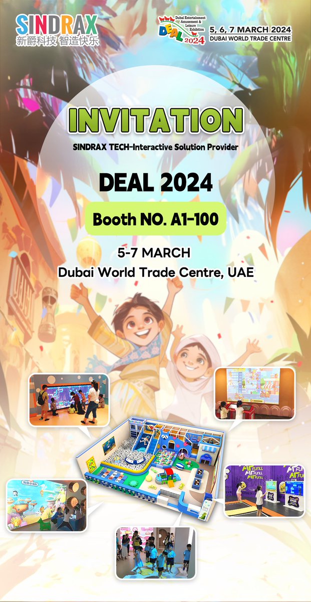 SindraxTech's tweet image. Sindrax tech will bring the latest Multiplayer Mixed Reality (MR) Game to Dubai DEAL show next week,
Can't wait to connect with you at A1-100.
