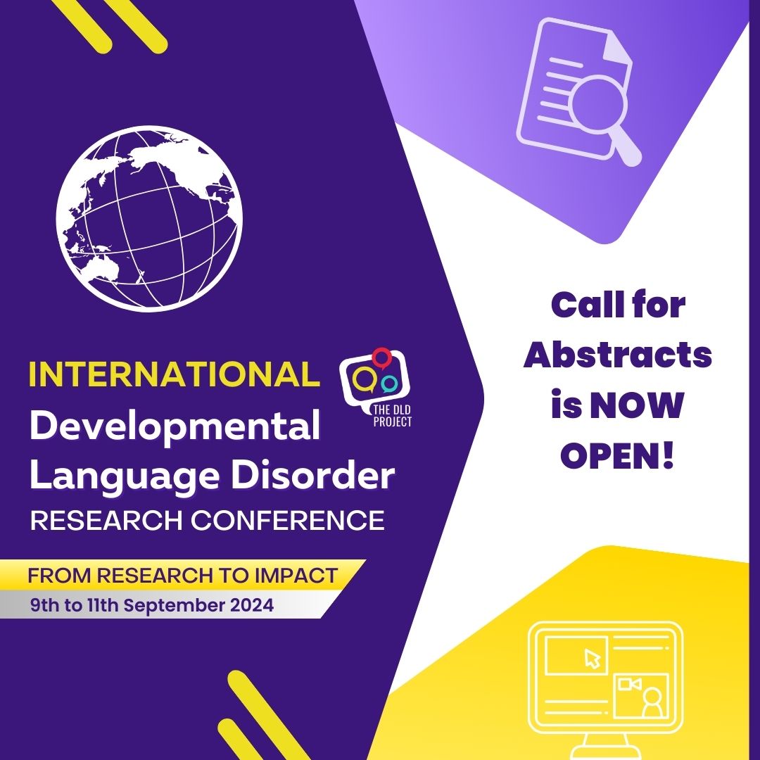 📣 IDLDRC 2024 | Abstract Submissions are NOW OPEN: thedldproject.com/international-… Researchers are invited to submit a 500 word abstract for a 15 minute, pre-recorded presentation. #devlangdis #research #PhD #researchpaper #dldconf