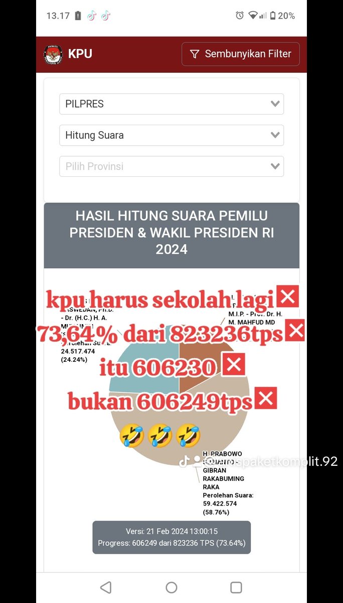 DSupriansidi's tweet photo. @NenkMonica #KPU_BAWASLU_CURANG 
#Hakangket https://t.co/cTXlFCcq77