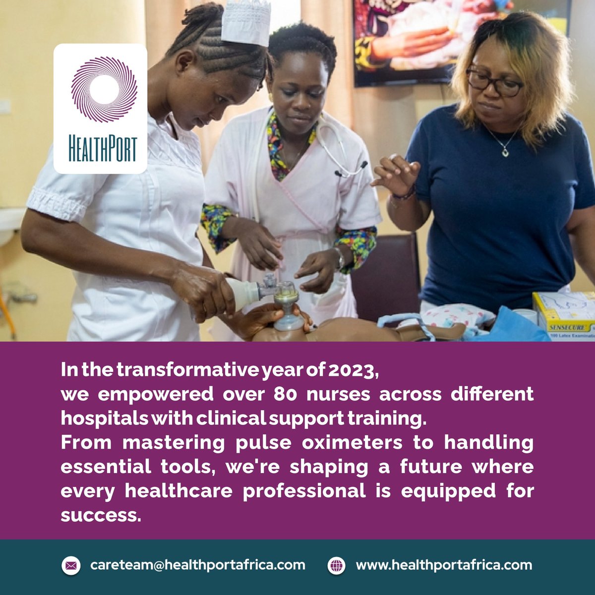 From mastering the intricacies of pulse oximeters to proficiently handling essential medical tools, this training initiative is dedicated to advancing healthcare excellence and building a robust foundation for the practitioners of tomorrow.

#HealthPortCares #ClinicalTraining