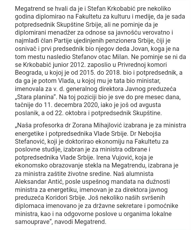 ivanajpavlovic's tweet photo. Tokom istrage u okviru operacije #Klaster,
utvrđeno je da je lažnu diplomu Univerziteta „Union“ iz Srbije dobila i izvesna #IrenaVujović, a kažu da je
ministarka #IrenaVujović ekonomsko obrazovanje stekla na Megatrendu! 
Dve diplome!?
https://t.co/rMlQTnOoSr https://t.co/sUofEKSq0m