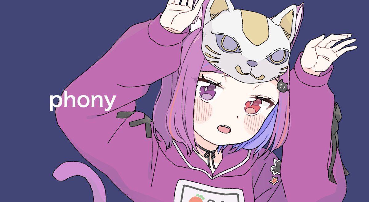 「【お仕事報告】先月に引き続き、VTuberのばん・ぶりあん様の歌ってみた用サムネ」|毬那🌸LINE着せかえ発売のイラスト