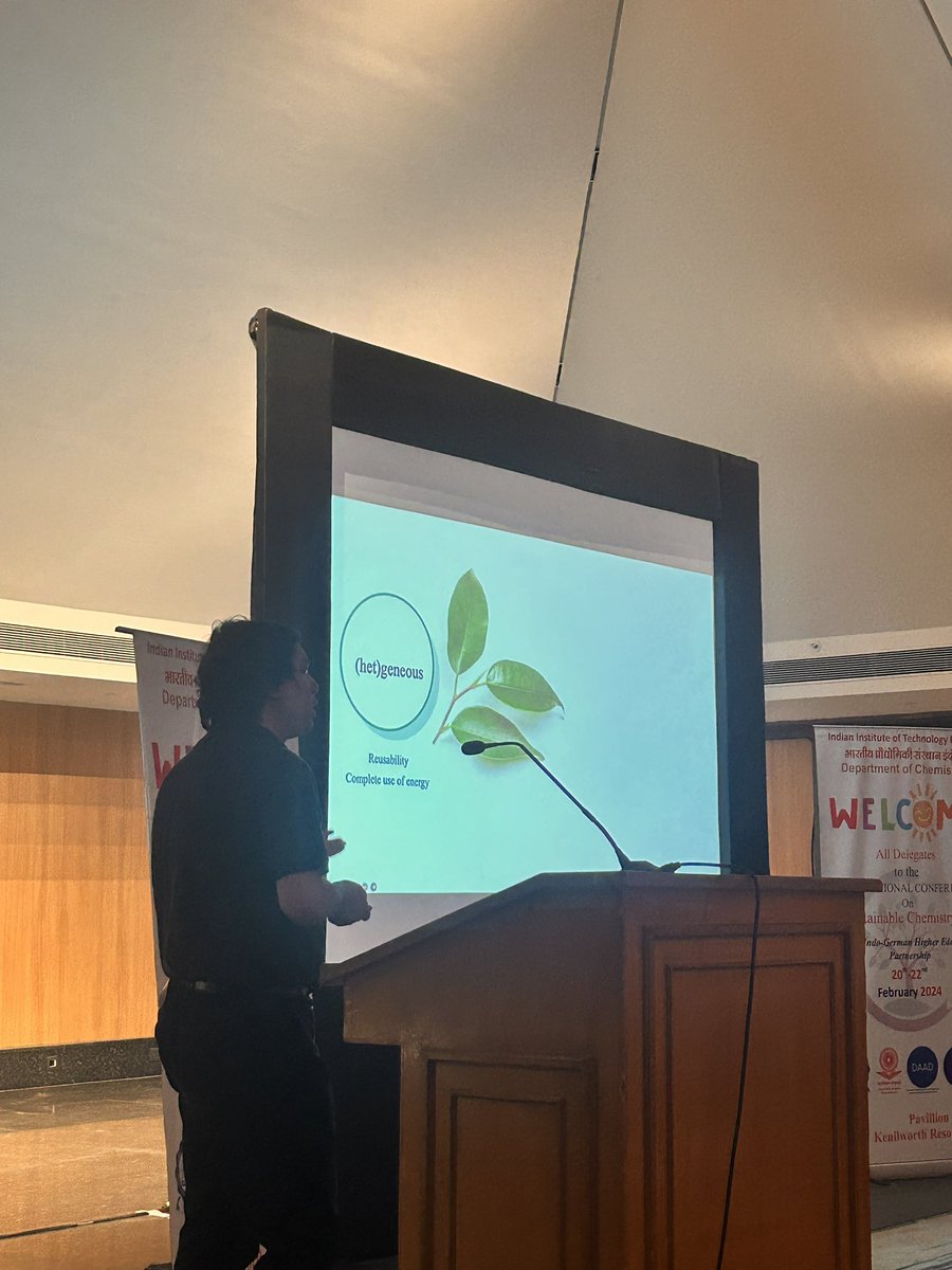 ChemistryIITI's tweet photo. Dr. Indrajit Ghosh from @ChemistryKoenig group gave an Excellent Mesmerising lecture on Sustainable Chemistry II 2024 at Kenilworth Resort,Goa.His lecture topic was “ Photoredox catalysis with one or two photons”.@DebayanDr @dipak_666 @IITIndore @ugc_india @IGP_Conference https://t.co/u6kvqfe5vw