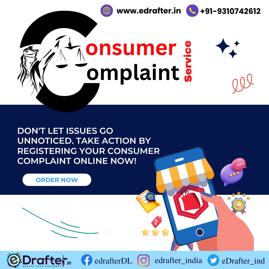 Turning inconvenience into action! Just register a consumer complaint online to ensure Your voice is heard. Let's stand up for our rights and demand accountability. 

Click here
edrafter.in/consumer-compl…

#ConsumerRights #consumercomplaints #onlineservice #edrafter #legalservices