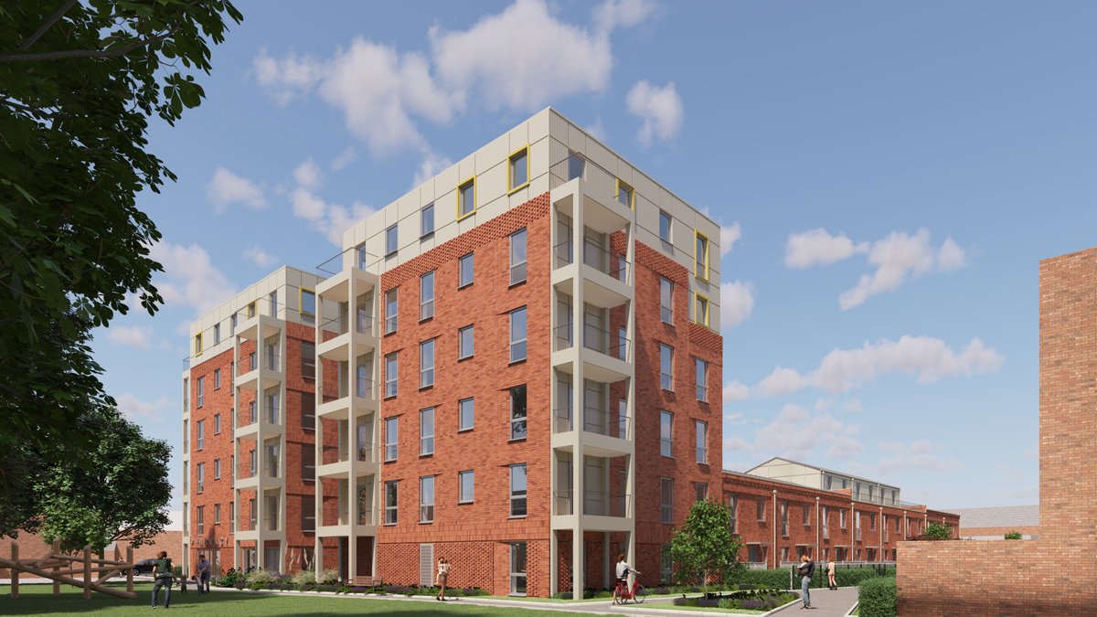 Clapham Court in the #Kingsholm area of #Gloucester is going to be knocked down.

And here is what its replacement will look like (if planning permission is given) ...