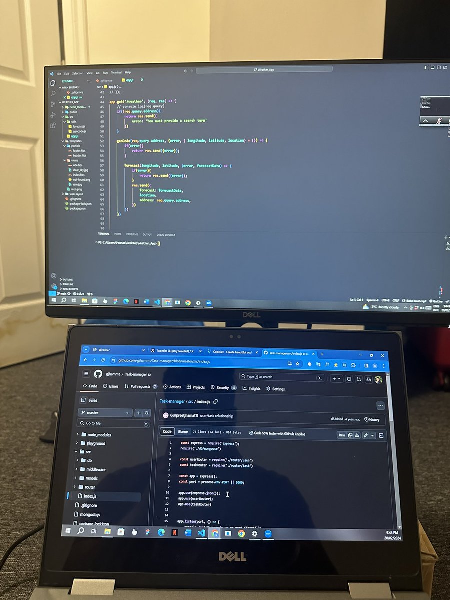 gopijhammt's tweet image. 💻 Here&apos;s a glimpse of my setup, nothing fancy– now, show me yours! #DeveloperLife #WorkspaceReveal&quot;