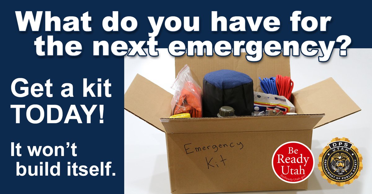 BeReadyUtah's tweet photo. #Prepare your disaster supply kit: Building an emergency kit doesn’t have to be expensive or time consuming. Start with the basics of survival from around home. Upgrade as time and budget allow. Learn more with this episode of the #BeReadyBuzz: https://t.co/YiEMueStEl. https://t.co/yCciZ5nQD6