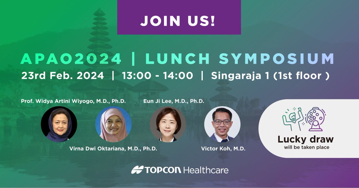 We are looking forward to seeing at APAO.
topconhealthcare.jp/newsevents/647…
Click here to register
surveymonkey.com/r/6SXV8GQ