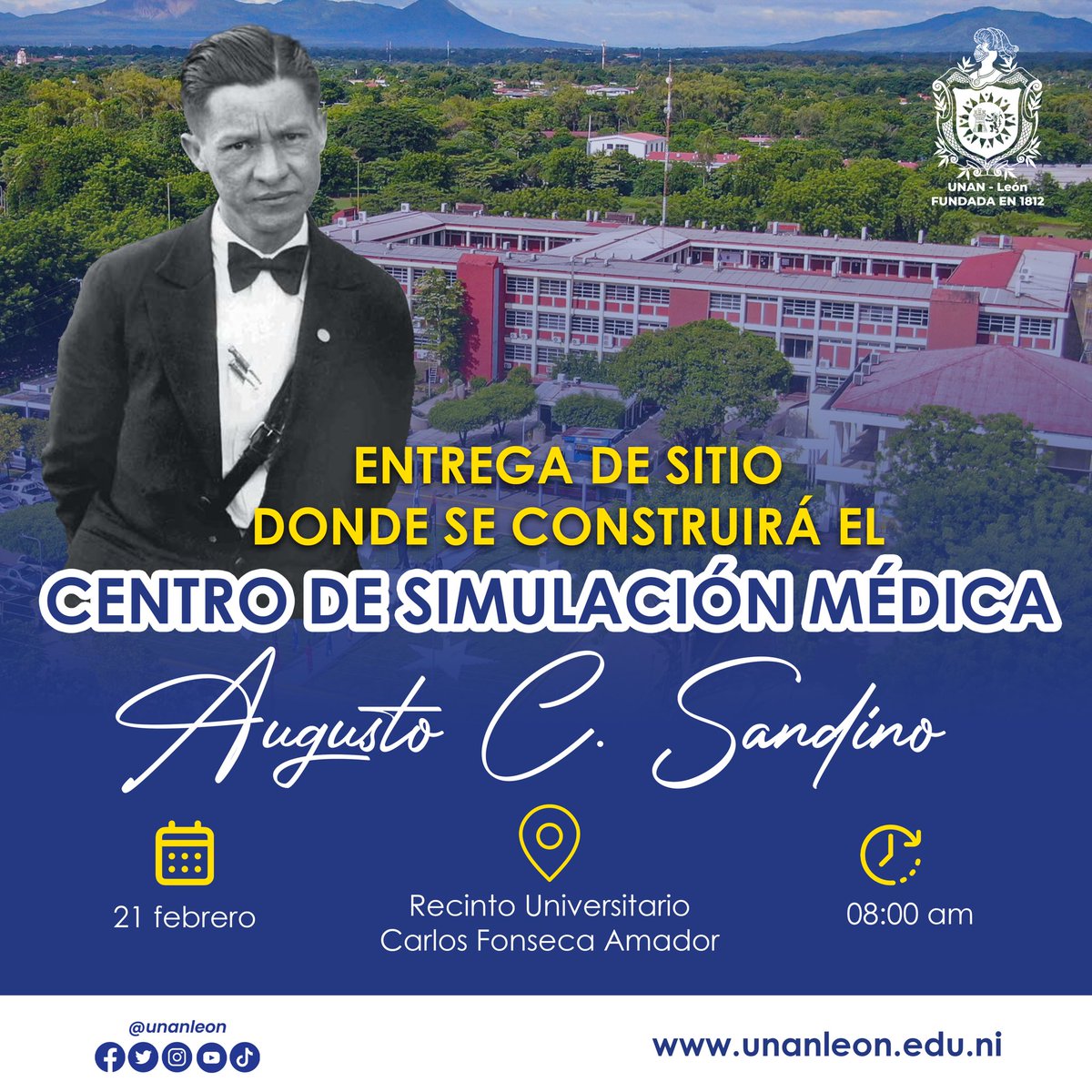 Entrega de sitio donde se construirá el Centro de Simulación Médica “Augusto C. Sandino”
#90SandinoSiempreMásAllá