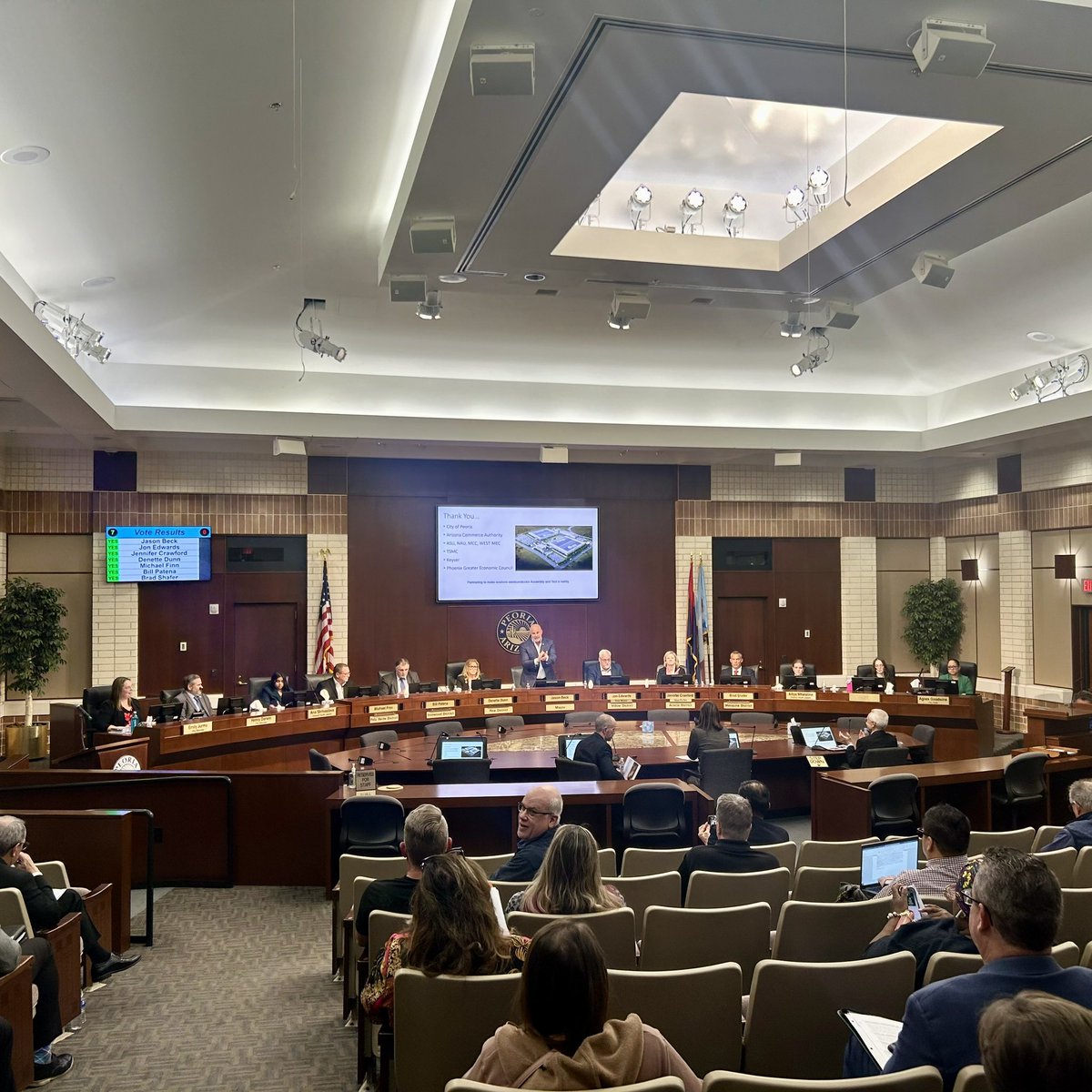 Tonight, Peoria Council voted to approve a development agreement with @AmkorTechnology. Amkor is a great partner and I’m proud of Peoria’s work to bring these high quality jobs back to America, the state of Arizona, and the hard working people of Peoria.