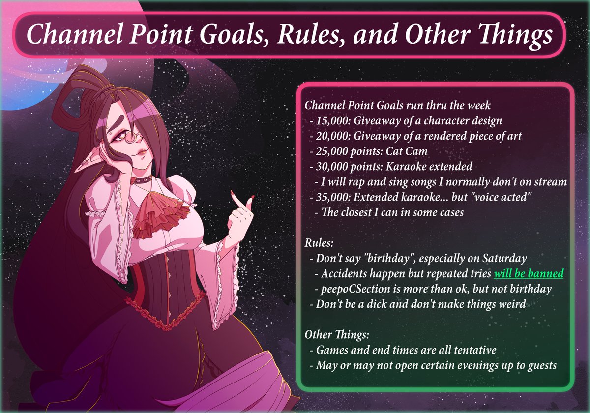 posting this to twitter too but finally done finalizing things for nostalgia week! outside of streaming, ill be more quiet and busy than usual both to focus on finishing things up and for my mental healths sake, until then everyone remember to take care of yourself! 💜💚💙💛