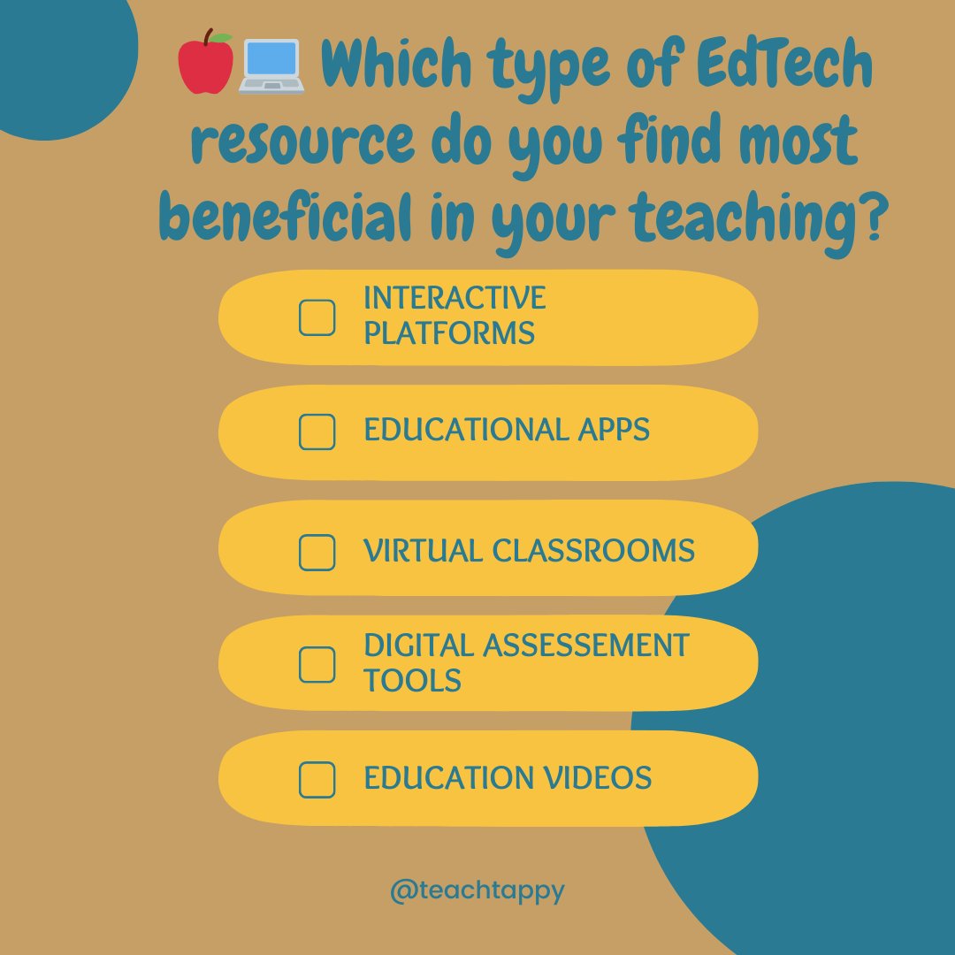 teachtappy's tweet image. Cast your vote below! 🗳️ #EdTechPoll