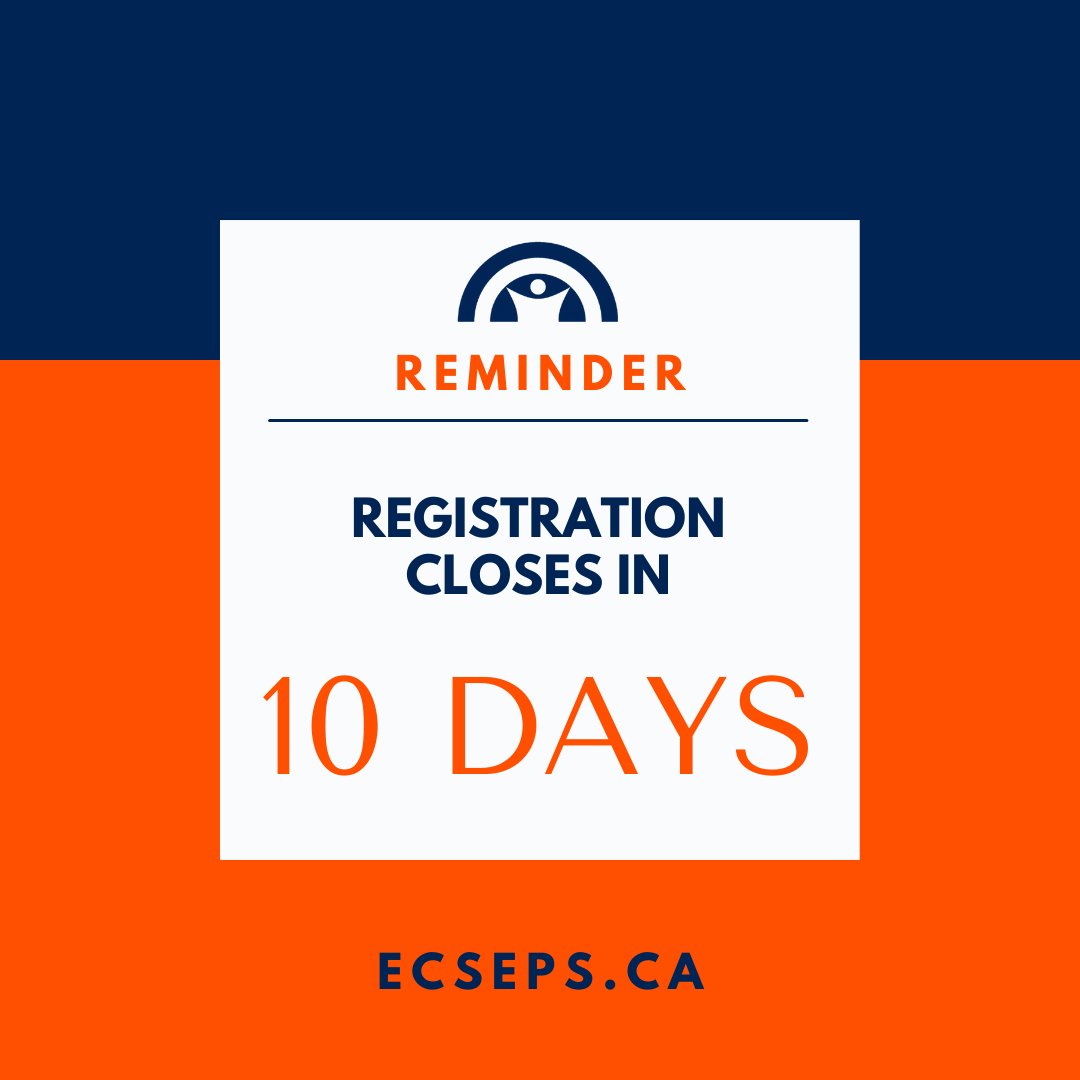Reminder that ECSEPS 2024 registration closes on March 1st. There are 10 days left to register! Visit the link in our bio for more information.