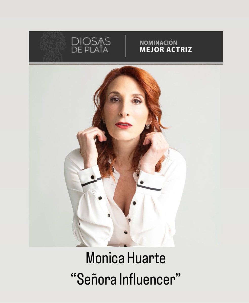 cineteando's tweet photo. 🎭 @monicahuarte en la lista de nominados de la 49 edición de las Diosas de Plata, como Mejor Actriz por su gran interpretación en #SeñoraInfluencer. La nominada señaló que “su felicidad es infinita” en sus redes sociales. ¡Enhorabuena! 👏
#CineMexicano #DiosaDePlata #PECIME https://t.co/O6Lfvjaqci