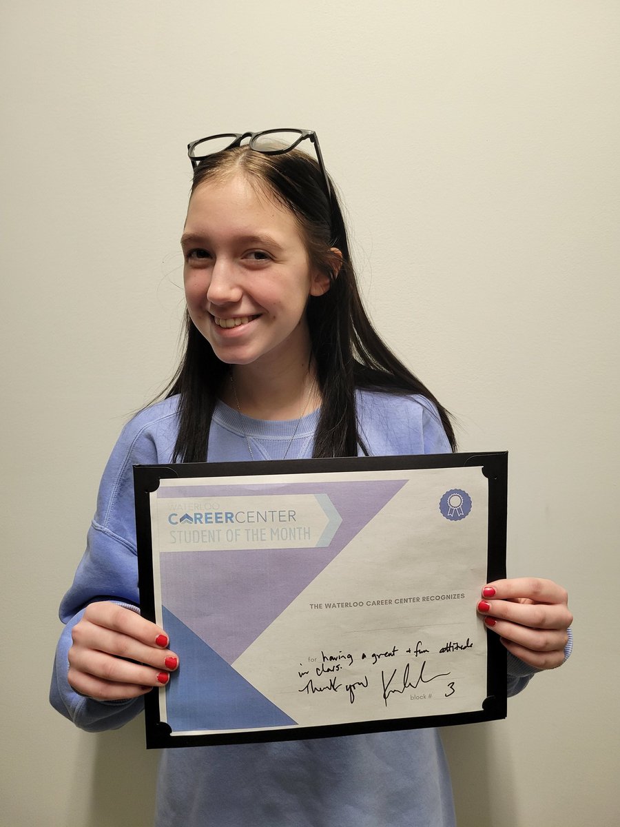 kkuhlers's tweet photo. Just when I think is this worth it, students respond, "It's about time, we didn't think you would do it." @WaterlooSchools IT Students of Month faces light up. #StudentsNotice #LittleThingsMatter @AmyMiehe #BeBold #RecognitionDeserved I have THE BEST students at the WCC https://t.co/A2qroKljyq