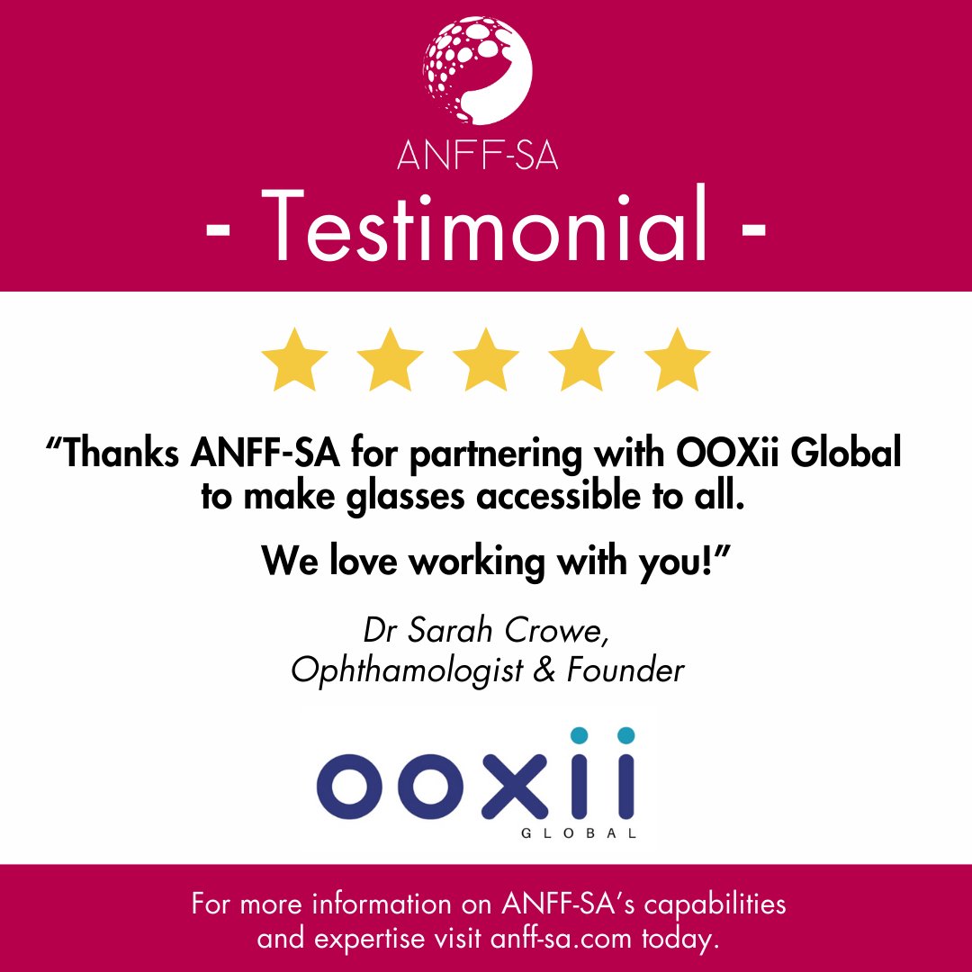 It's incredibly humbling to be contributing to a #globalproject that is delivering the #giftofsight to people living with #visionimpairment in remote and low-resource communities.

OOXii Global's founder @Sarah Crowe, thanked us for supporting her project...