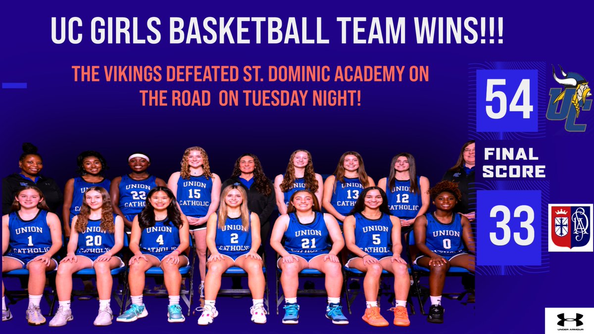 In their final game before the state tournament begins, the UC girls basketball team came up with an impressive road win on Tuesday night in Jersey City. Congrats, girls!