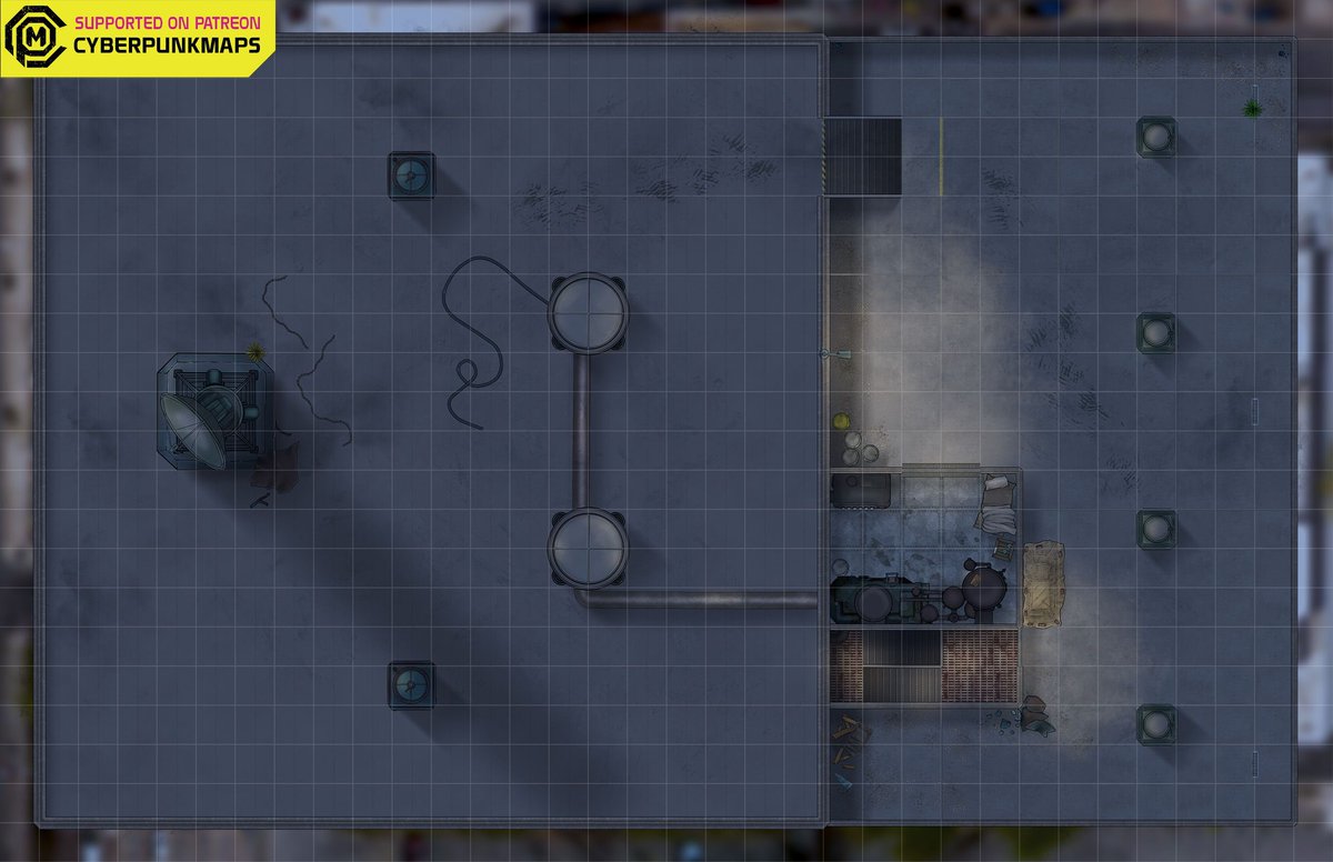 MiskasMaps's tweet image. Better not look down 👀 

#scifi #cyberpunk #RPGmap #battlemap #CyberpunkRED #BladeRunnerRPG