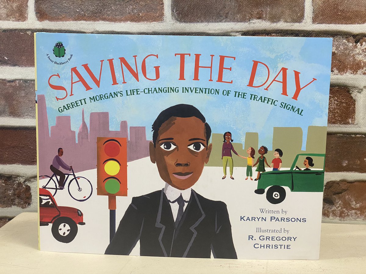 My fourth graders and I started our day reading Saving The Day by @Karyn_Parsons 🚦Best way to begin our day! We loved the story in rhyme to portray the spirit of Garrett Morgan’s life, the insightful Author’s Note & the amazing illustrations by @rgcillustration. Perfect pair!