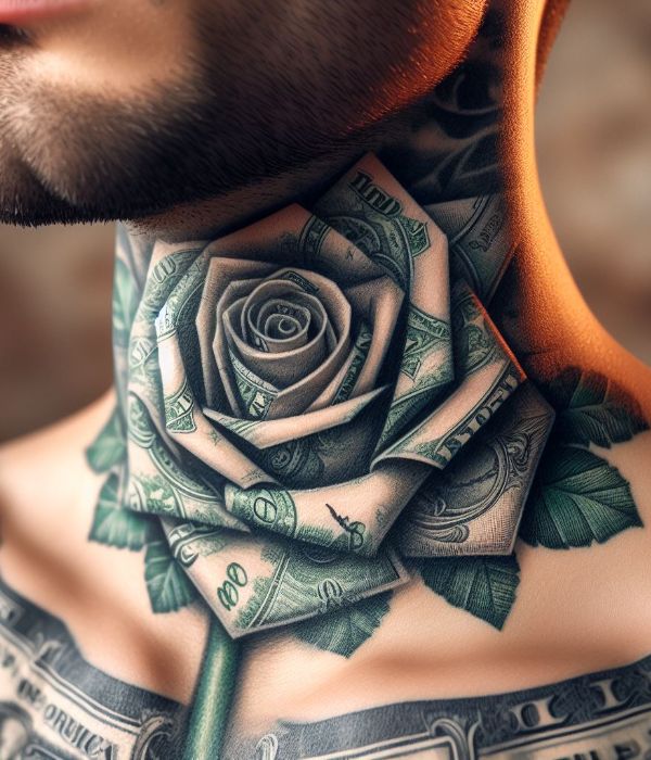 Money Rose Tattoo For Men