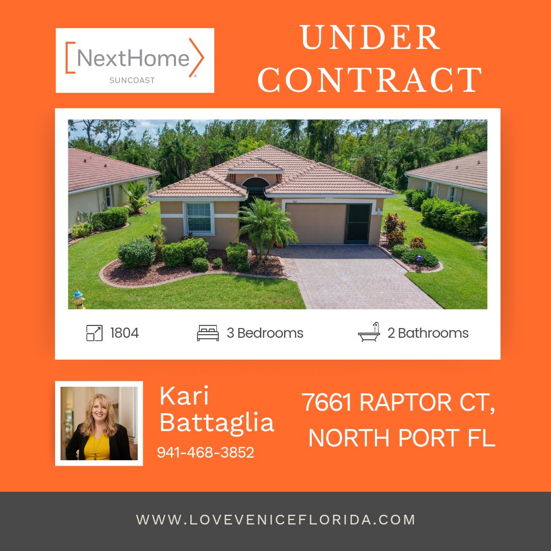 📣Pending Sale!

📍 Talon Bay
7661 Raptor Court
North Port FL 34287

👇👇👇
cmsphotography.hd.pics/7661-Raptor-Ct…

😊 Thinking of Buying or Selling? Please let us know how I can help you!

 🌟 #PendingSale #NextHomeSuncoast #buyingandselling #HumansOverHouses  #NorthPortLiving #DreamHome